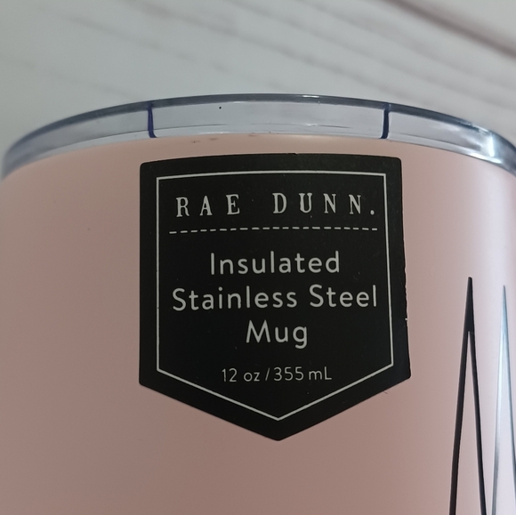 RAE DUNN 12oz BPA FREE MOM TO BE PINK TUMBLER CUP GLASS WITH LID - Picture 9 of 9